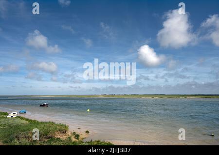 Vue sur la baie de la somme près de Saint-Valéry-sur-somme, hauts-de-France, France Banque D'Images