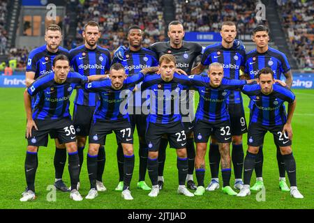 Milan, Italie. 30th août 2022. Le départ-11 d'Inter vu pour la série Un match entre Inter et Cremonese à Giuseppe Meazza à Milan. (Crédit photo : Gonzales photo/Alamy Live News Banque D'Images