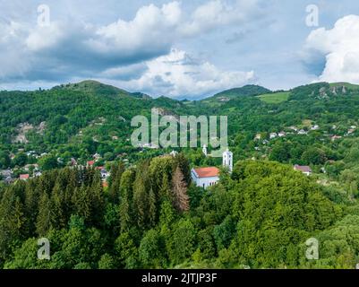 Village de Rosia Montana dans le comté d'Alba, Roumanie Banque D'Images