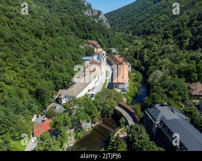 Vues de Baile Herculane, Roumanie - l'une des stations balnéaires populaires de la Roumanie Banque D'Images