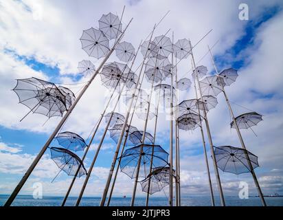 Les parapluies par George Zongolopoulos, Thessalonique, Macédoine centrale, Grèce Banque D'Images