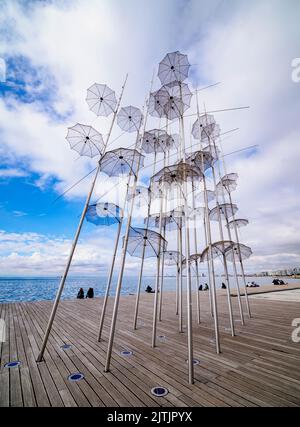 Les parapluies par George Zongolopoulos, Thessalonique, Macédoine centrale, Grèce Banque D'Images