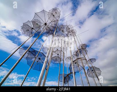 Les parapluies par George Zongolopoulos, Thessalonique, Macédoine centrale, Grèce Banque D'Images