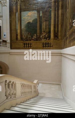 L'escalier de Luynes (18th siècle, Musée Carnavalet, musée dédié à l'histoire de la ville, situé dans le quartier du Marais, Paris, France Banque D'Images