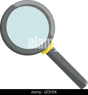 Agrandir l'icône de dessin animé en verre. Symbole de recherche Illustration de Vecteur