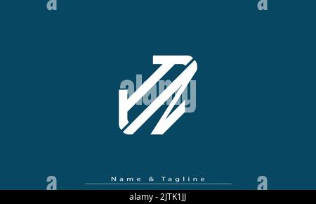 Lettres de l'alphabet initiales Monogram logo DANS , ni Illustration de Vecteur