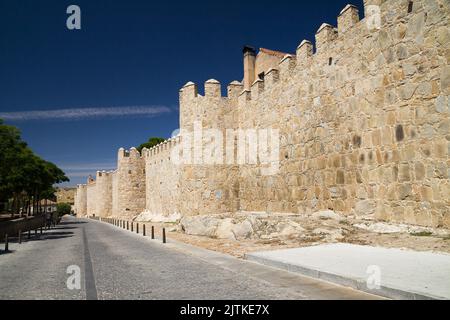 Murs d'Avila à Paseo del Rastro, Avila, Espagne. Banque D'Images