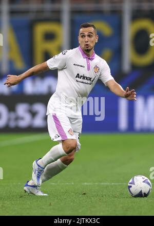 Milan, Italie, 30th août 2022. Gonzalo Escalante des États-Unis Cremonese pendant le match de la série A à Giuseppe Meazza, Milan. Le crédit photo devrait se lire: Jonathan Moscrop / Sportimage Banque D'Images