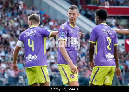 EINDHOVEN, PAYS-BAS - AOÛT 31 : Robert Muhren du FC Volendam lors du match néerlandais Eredivisie entre le PSV et le FC Volendam au stade Philips sur 31 août 2022 à Eindhoven, pays-Bas (photo de Broer van den Boom/Orange Pictures) Banque D'Images