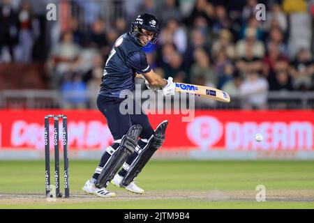 Manchester, Royaume-Uni. 31st août 2022. Wayne Madsen de Manchester les originaux en action de batting pendant le match à Manchester, Royaume-Uni le 8/31/2022. (Photo de Conor Molloy/News Images/Sipa USA) crédit: SIPA USA/Alay Live News Banque D'Images