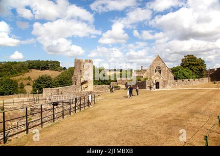 Le château de Farleigh Hungerford, parfois appelé château de Farleigh ou château de Farley, est un château médiéval situé à Farleigh Hungerford, dans le Somerset, en Angleterre Banque D'Images