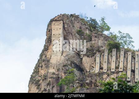 Pointe de l'aiguille d'Inhanga à Copacabana, Rio de Janeiro, Brésil Banque D'Images