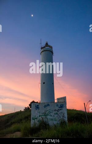 Phare de point noir à Marica Banque D'Images