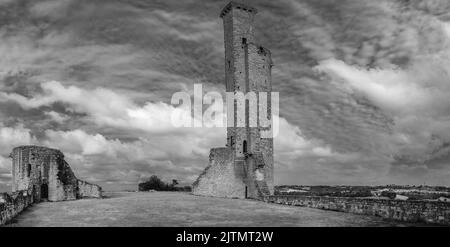 Vue panoramique des ruines du château Banque D'Images