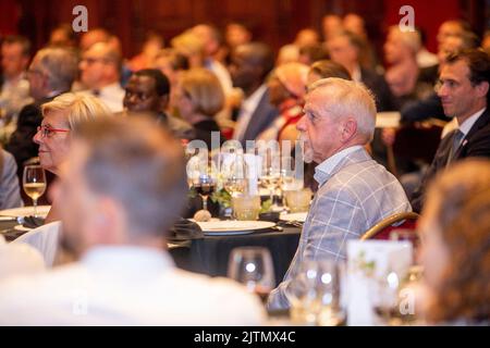 Bruxelles. Belgique, 31 août 2022, Wilfried Meert, organisateur de la réunion Memorial Van Damme photographiée lors de la soirée de gala de l'édition 2022 de la réunion Memorial Van Damme, mercredi 31 août 2022 à l'hôtel de ville de Bruxelles, à Bruxelles. La réunion de la Diamond League aura lieu vendredi prochain à Bruxelles. BELGA PHOTO HATIM KAGHAT Banque D'Images