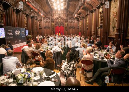 Bruxelles. Belgique, 31 août 2022, Illustration photo montre la soirée de gala de l'édition 2022 de la rencontre d'athlétisme Memorial Van Damme, le mercredi 31 août 2022 à l'hôtel de ville de Bruxelles. La réunion a lieu vendredi à Bruxelles. BELGA PHOTO HATIM KAGHAT Banque D'Images