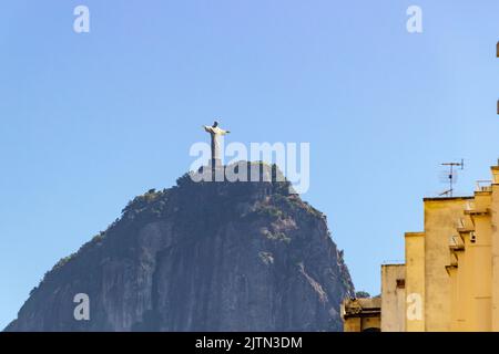 Statue du Christ Rédempteur à Rio de Janeiro, Brésil - 12 mai 2020 : statue du Christ Rédempteur une des merveilles du monde se trouve dans Banque D'Images