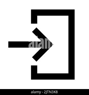 Icône vecteur de connexion. Symbole pour la conception, le logo, l'application, l'interface utilisateur de votre site Web. Illustration vectorielle, EPS10 Illustration de Vecteur