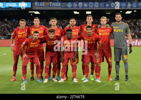 Naples, Italie. 31st août 2022. La formation de Lecce pendant la série Un match entre SSC Napoli et US Lecce au stade Diego Armando Maradona ( photo Agostino Gemito) crédit: Agence de photo indépendante/Alamy Live News Banque D'Images