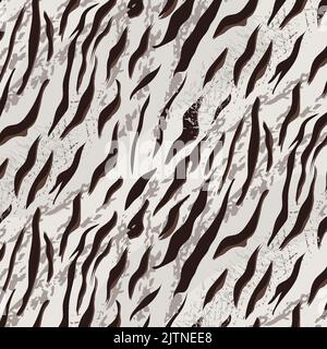 Blanc abstrait sans couture motif peau de tigre texture Illustration de Vecteur