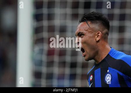 30 Agosto 2022 - Milano , Italia - sport, calcio - FC Inter vs Cremonese - Campionato italiano di calcio Serie A TIM 2022/2023 - Stadio San Siro. Nella foto: Esultanza dopo gol 1-9 30 août 2022 Milan , Italie - sport, calcio - FC Inter vs Cremonese - Championnat italien de football série A 2022/2023 - Stade San Siro . Dans la photo : fête après avoir obtenu la note 1-0 Banque D'Images