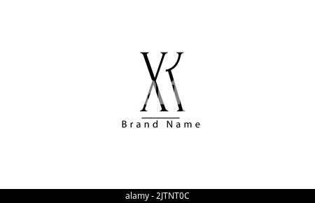 Modèle de monogramme du logo vectoriel abstrait XK KX X K. Illustration de Vecteur