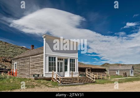 Smith Sherlock Company Store, 1896, à South Pass City, Wind River Range, Wyoming, États-Unis Banque D'Images
