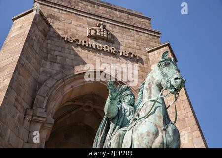 Monument de l'empereur William dans le quartier de Hohensyburg, Dortmund, Rhénanie-du-Nord-Westphalie, Allemagne. Kützenstraße, Banque D'Images