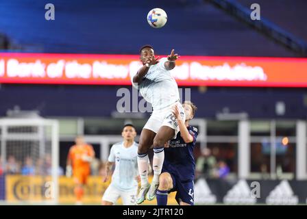 31 août 2022 ; Foxborough, ma, États-Unis ; Chicago Fire forward Jhon dur‡n (26) en action lors d'un match MLS entre Chicago Fire et la révolution de la Nouvelle-Angleterre au stade Gillette. Anthony Nesmith/CSM Banque D'Images