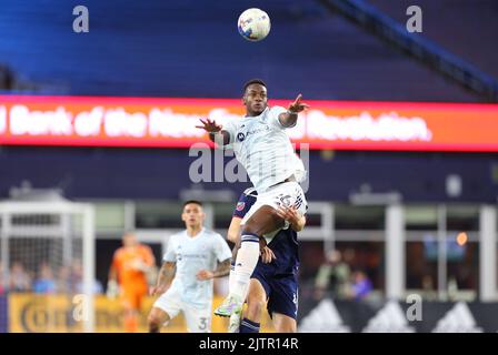 31 août 2022 ; Foxborough, ma, États-Unis ; Chicago Fire forward Jhon dur‡n (26) en action lors d'un match MLS entre Chicago Fire et la révolution de la Nouvelle-Angleterre au stade Gillette. Anthony Nesmith/CSM Banque D'Images