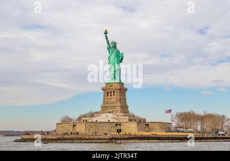 La Statue de la liberté, Liberty Island, port de New York, États-Unis. Banque D'Images