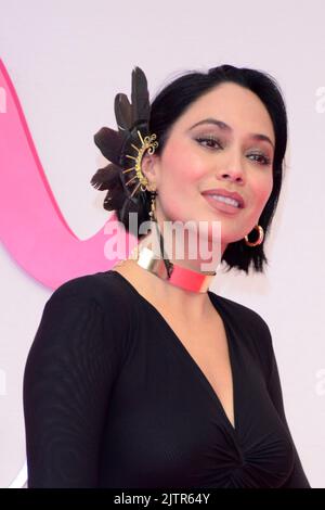 Mexico, Mexique. 31st août 2022. Maya Zapata pose pour des photos pendant le tapis rose de la première du film ''˜Soy tu Fan' au Cinepolis Plaza Universidad. On 31 août 2022 à Mexico, Mexique. (Image de crédit : © Jorge Gonzalez Eyepix Group/eyepix via ZUMA Press Wire) Banque D'Images