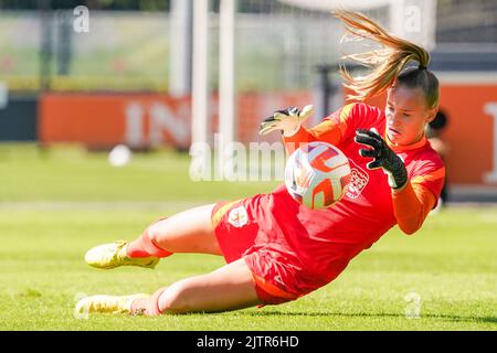 ZEIST, - SEPTEMBRE 1: Daphne van Domselaar des pays-Bas lors d'une session de formation des pays-Bas au campus de la KNVB sur 1 septembre 2022 à Zeist, . (Photo de Rene Nijhuis/Orange Pictures) Banque D'Images