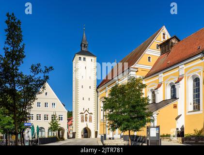 Vieille ville pittoresque de Mindelheim à Unterallgäu Banque D'Images