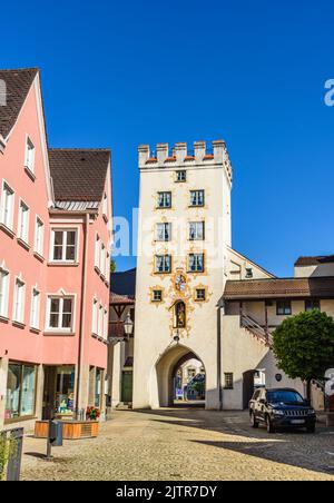 Vieille ville pittoresque de Mindelheim à Unterallgäu Banque D'Images
