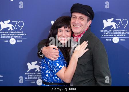 Griselda Siciliani et Daniel Gimenez Cacho participant au Bardo Photocall lors du Festival International du film de Venise (Mostra) 79th à Venise, Italie sur 01 septembre 2022. Photo d'Aurore Marechal/ABACAPRESS.COM Banque D'Images