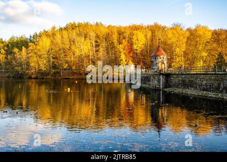 Réservoir d'eau Harcov à Liberec Banque D'Images