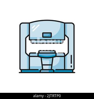 Diagnostics d'acquisition IRM, icône couleur de la machine de radiologie médicale, scanner vectoriel CT. IRM tomographie ou imagerie par résonance magnétique, diagnostic hospitalier Illustration de Vecteur