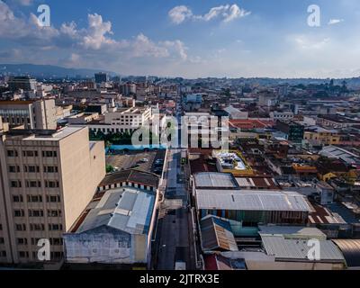 Belle vue aérienne de la Plaza Cayala à Guatemala Banque D'Images