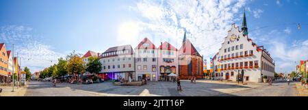 Market Panorama, Neumarkt in der Oberpfalz, Germany Banque D'Images