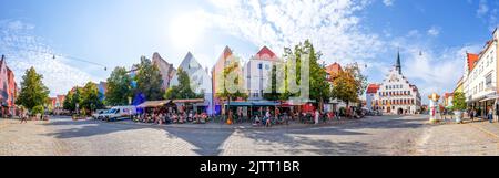 Market Panorama, Neumarkt in der Oberpfalz, Germany Banque D'Images