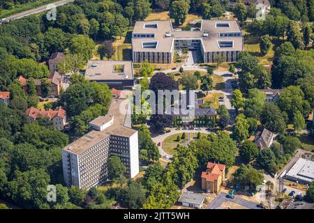 Vue aérienne, LWL Clinic Dortmund - Psychiatrie adulte, Aplerbeck, Dortmund, région de la Ruhr, Rhénanie-du-Nord-Westphalie, Allemagne, DE, Europe, Santé, Hôpital Banque D'Images