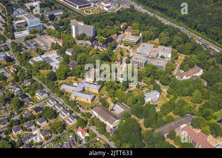 Vue aérienne, LWL Clinic Dortmund - Psychiatrie adulte, Aplerbeck, Dortmund, région de la Ruhr, Rhénanie-du-Nord-Westphalie, Allemagne, DE, Europe, Santé, Hôpital Banque D'Images