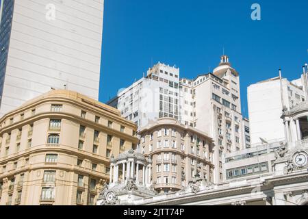 Façade de théâtre municipal dans le centre de Rio de Janeiro, Brésil Banque D'Images