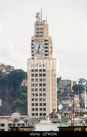 L'horloge centrale du Brésil dans le centre de Rio de Janeiro. Banque D'Images