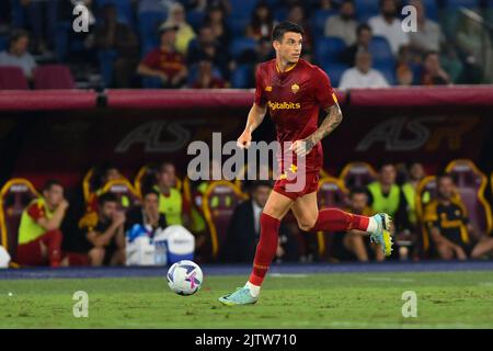 Rome, Italie, Italie. 30th août 2022. Roger Ibanez de A.S. Roma pendant les 4th jours de la série A Championship entre A.S. Roma vs A.C. Monza le 30th août 2022 au Stadio Olimpico à Rome, Italie. (Credit image: © Domenico Cippitelli/Pacific Press via ZUMA Press Wire) Banque D'Images