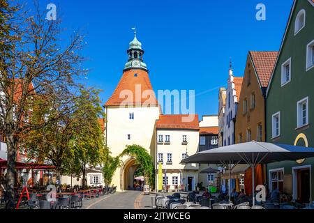 Marché, Weiden à Oberpfalz, Bavière, Allemagne Banque D'Images