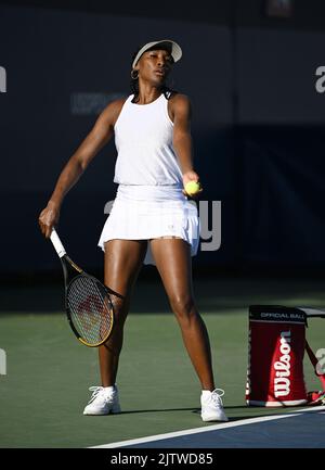 Queens, NY, États-Unis. 01st septembre 2022. **PAS de journaux NY** venus Williams est vu sur le terrain d'entraînement pendant l'US Open 2022 au Centre national de tennis de l'USTA Billie Jean King sur 1 septembre 2022 à Flushing, dans le Queens. Crédit : Mpi04/Media Punch/Alamy Live News Banque D'Images