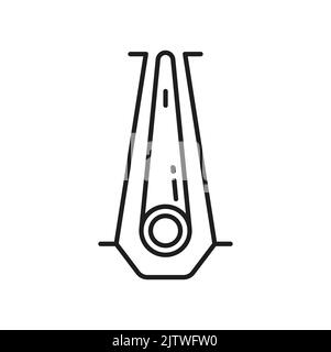 Icône de contour isolé spécial pour la production de tuyaux en acier inoxydable. Activités de pipeline Vector, production industrielle et produits métalliques, production de tuyaux en acier, industrie pétrolière et gazière, transport de tubes Illustration de Vecteur