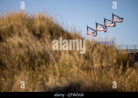 Drapeau du GP néerlandais, promenade sur piste de drapeau pendant le Grand Prix hollandais de Formule 1 Heineken 2022, 15th tour du Championnat du monde de Formule 1 de la FIA 2022 de 2 septembre à 4, 2022 sur le circuit de Zandvoort, aux pays-Bas, Belgique - photo: Germain Hazard / DPPI/DPPI/LiveMedia Banque D'Images